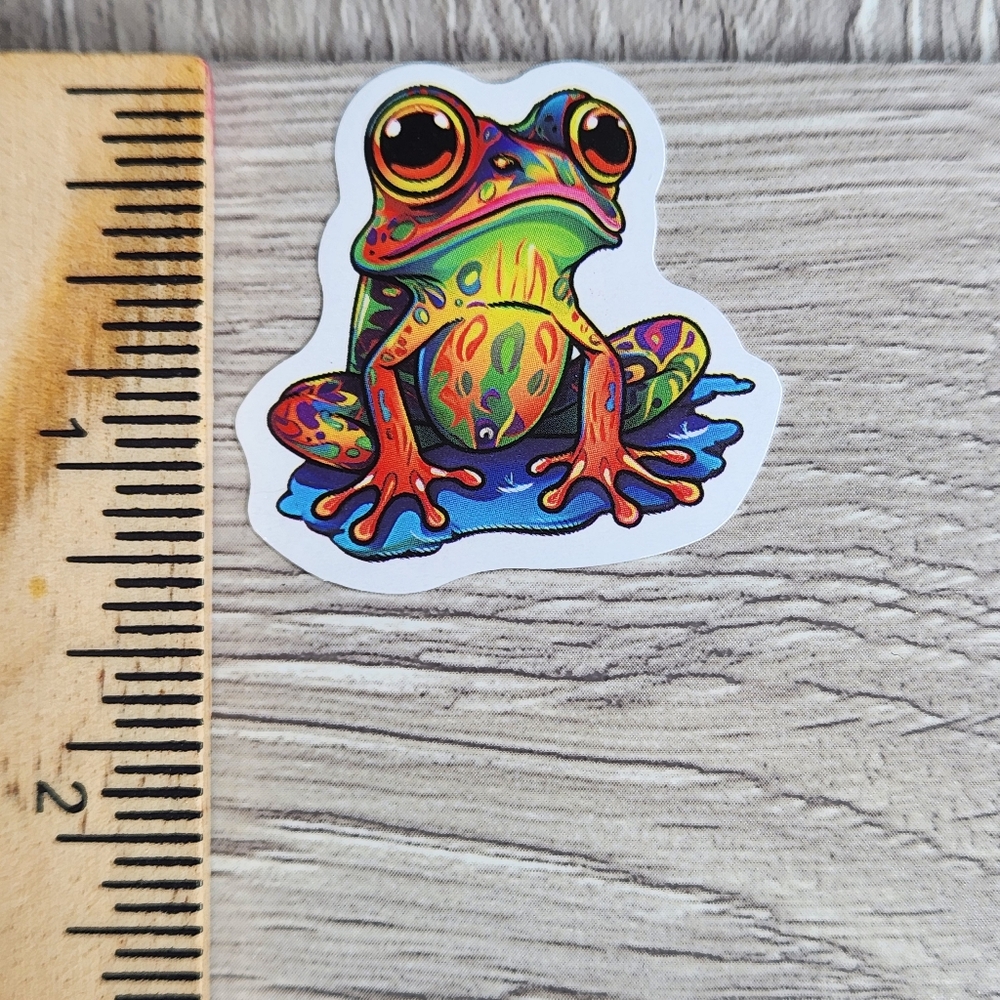 10 for $10 Funky Frog Stickers  Psychedelic Frogs Animal Sticker